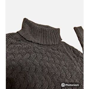 Kendall + Kylie purple‎ gray lavender Gilmore Girls cable knit turtleneck Y2K